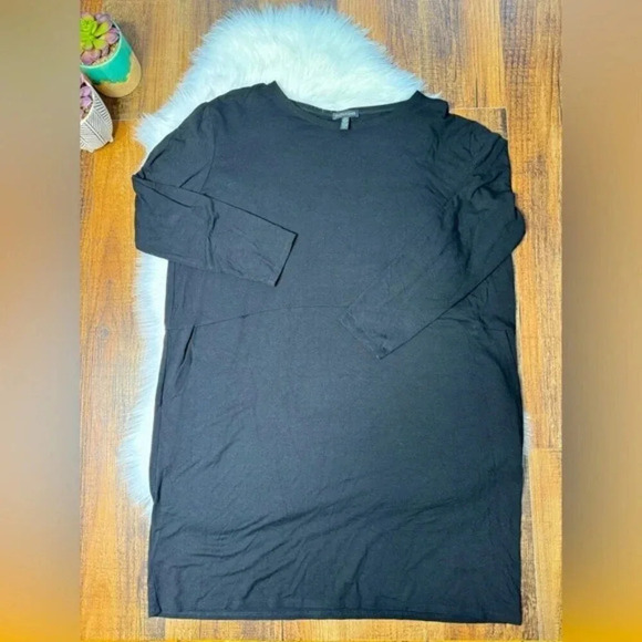 Eileen Fisher Black Dress with Pockets - Picture 1 of 6
